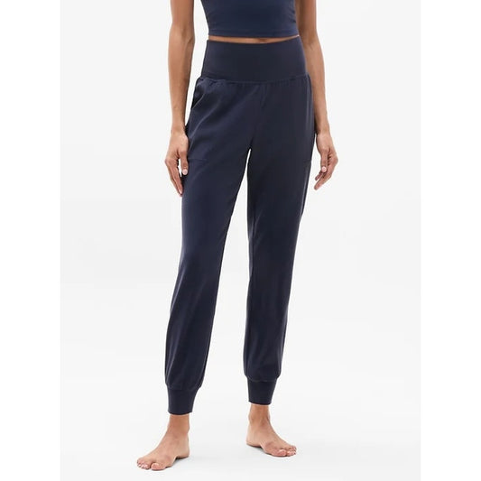 Athleta High Rise Salutation Jogger Pants Powervita Navy Blue Small