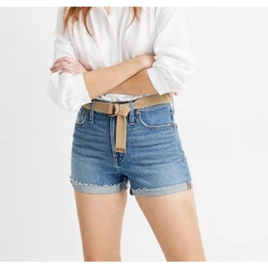 Madewell High Rise Stretch Cutoff Denim Shorts Blue 27