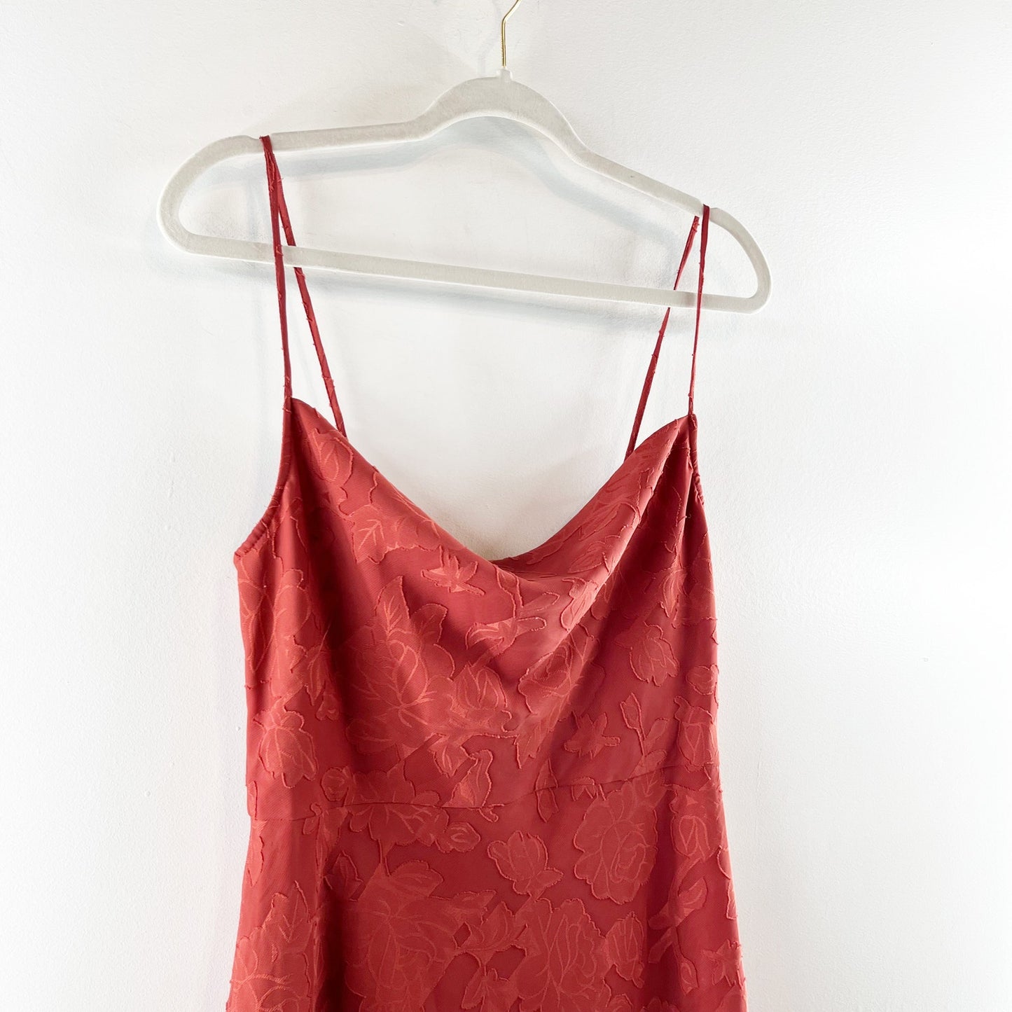 Hutch Anthropologie Kinsey Midi Slip Dress Maroon Wine Red 8