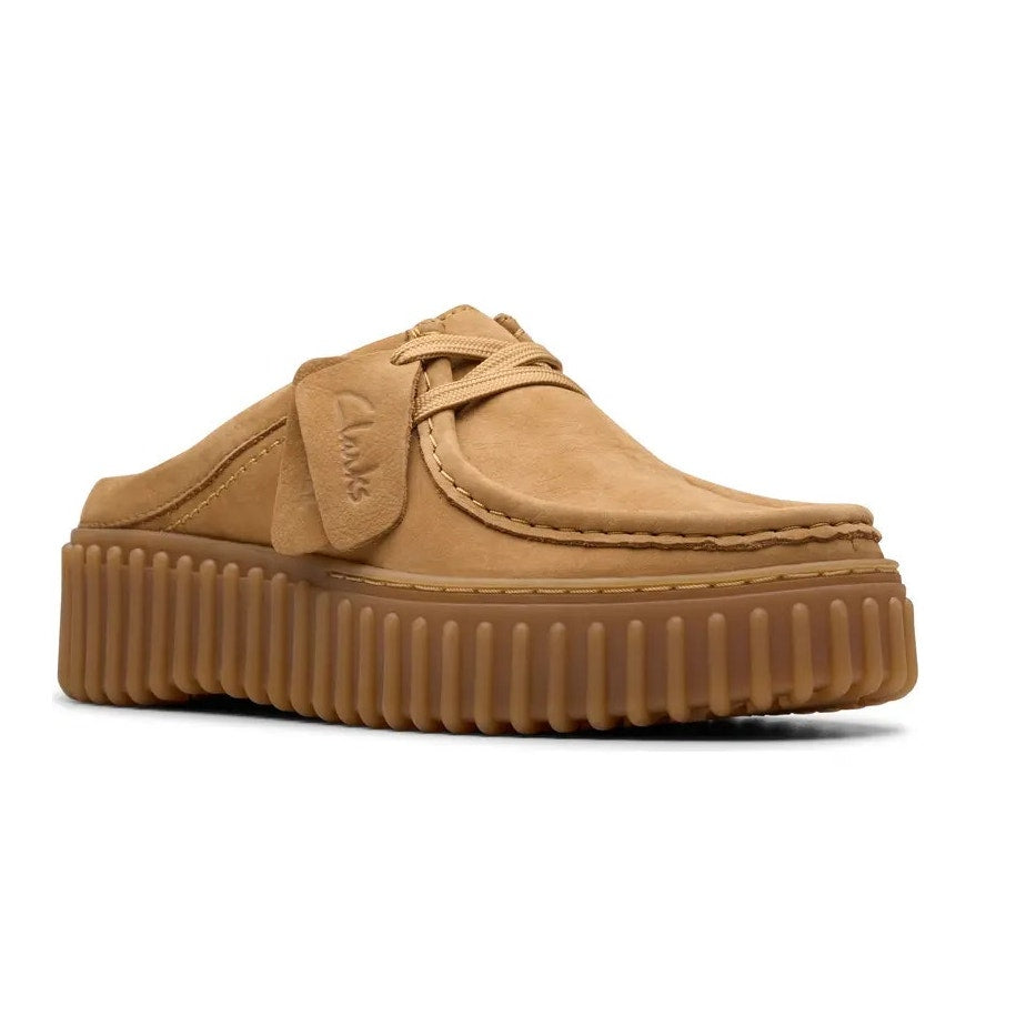 Clarks Originals Torhill Suede Slip On Moccasin Mules Light Tan Nubuck 7