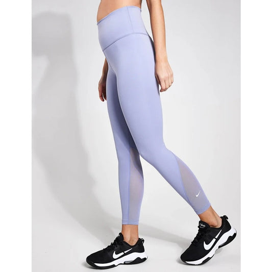 Nike One 7/8 High Rise Pants Leggings Indigo Haze Purple White Large