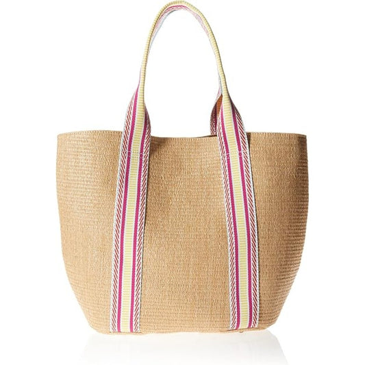 The Drop Tracy Large Tote Beach Bag Tan Pink