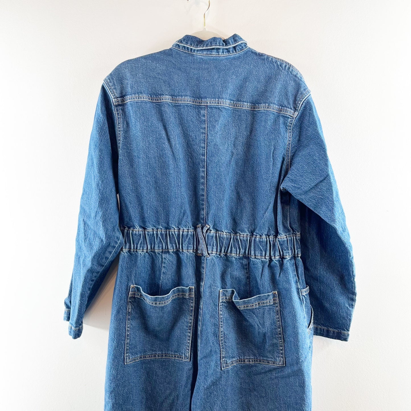 Universal Thread Denim Long Sleeve Coverall Utility Jumpsuit Blue 12