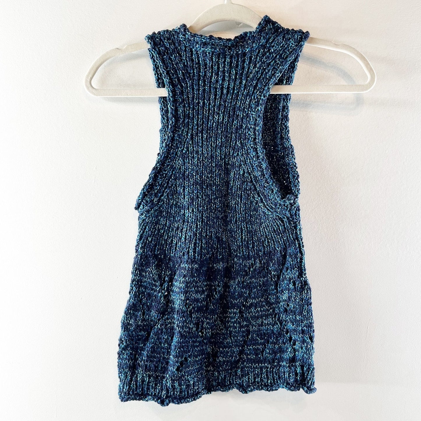 Pilcro Anthropologie Sweater Knit Tank Top Blue Small