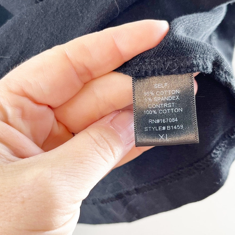 Pomander Place Tuckernuck Long Sleeve Polo Shirt Black XL