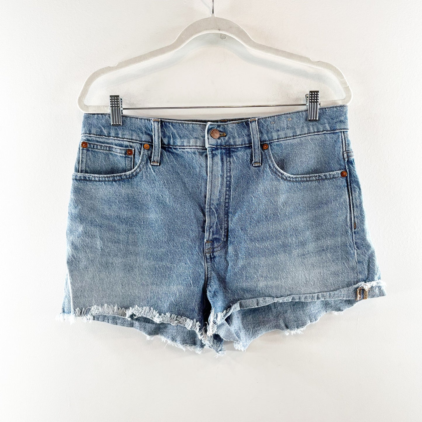 Madewell Tencel Denim High Waisted The Perfect Jean Short Balsam Wash 31