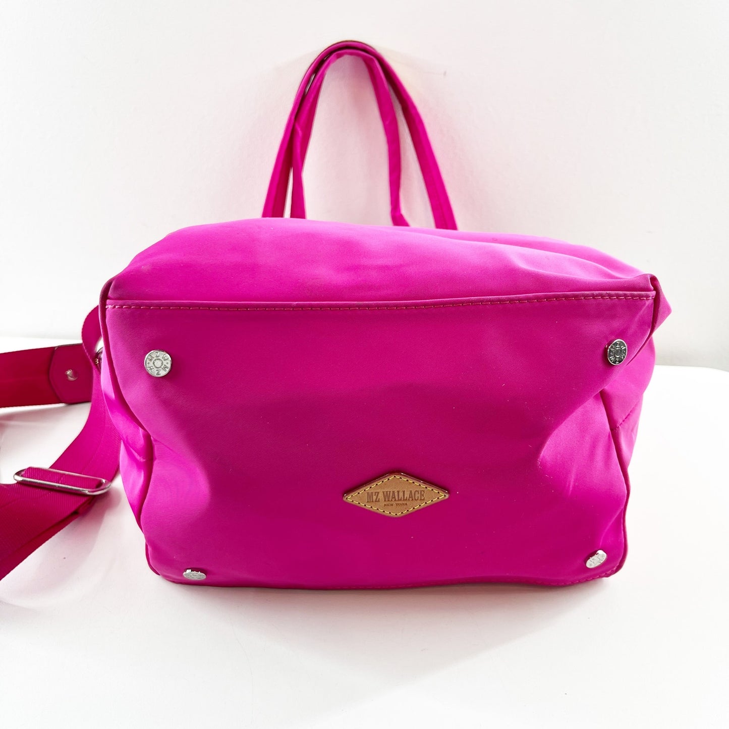 MZ Wallace Soho Nylon Tote Bag Purse Hot Pink
