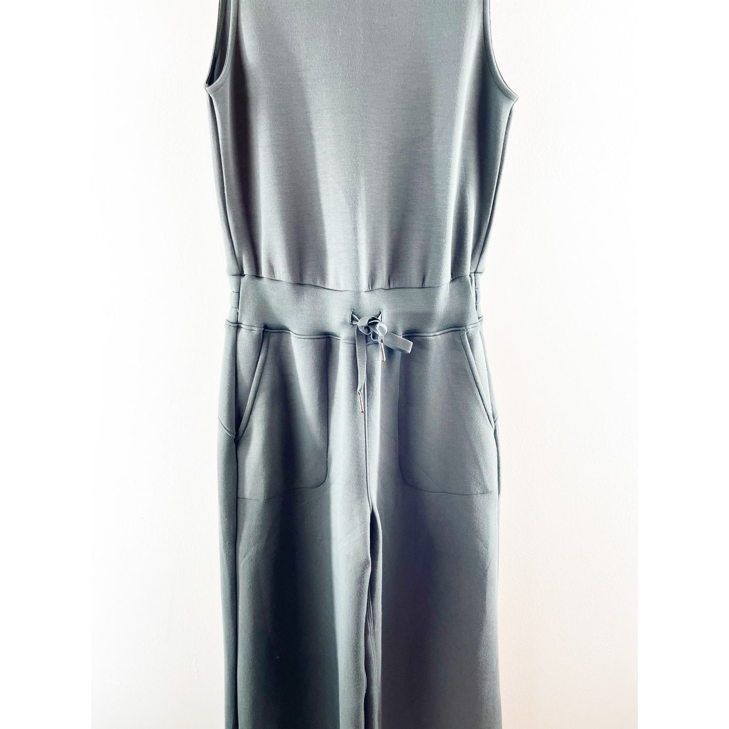 SPANX Airessentials Sleeveless Stretch Wide Leg  Jumpsuit Hazy Blue Grey XS