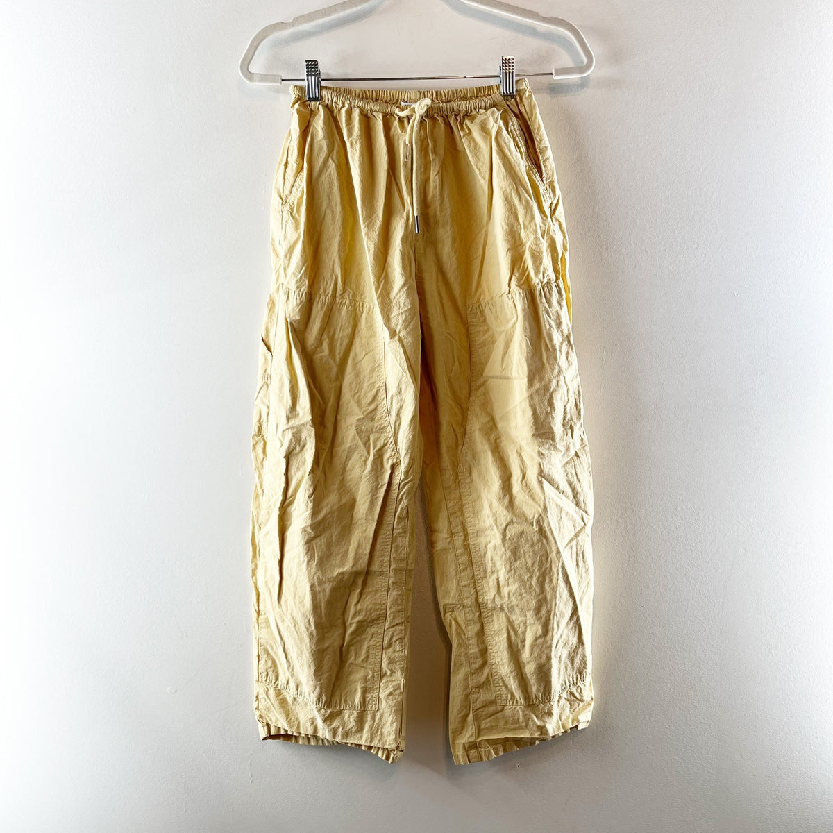 Pistola Theo Pull On Poplin Cotton Relaxed Fit Pants Light Tumeric Golden Yellow