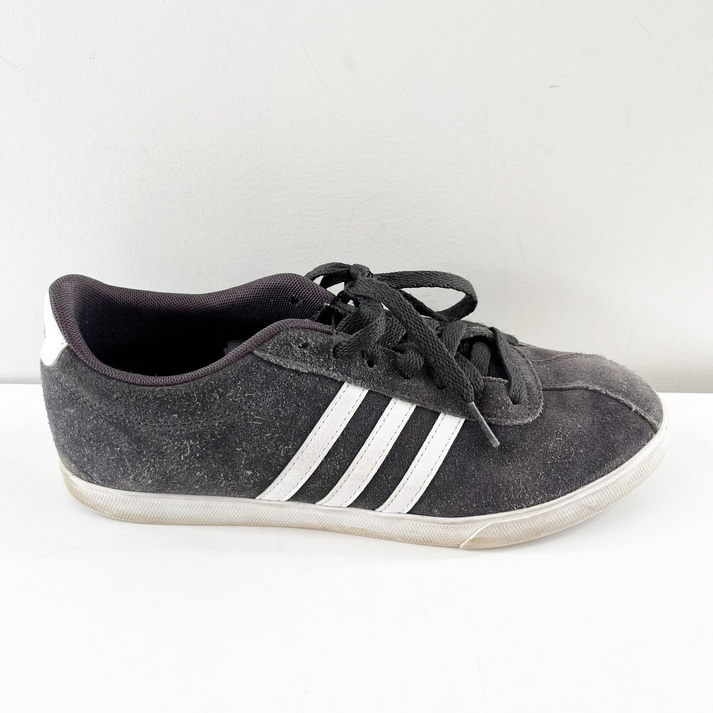 Adidas Neo Courtset Low Court Lace Up Shoes Sneakers Gray 9.5