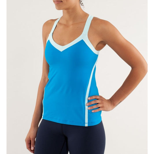 Lululemon Run Mile A Minute Tank Top Beach Blanket Blue Aquamarine 8