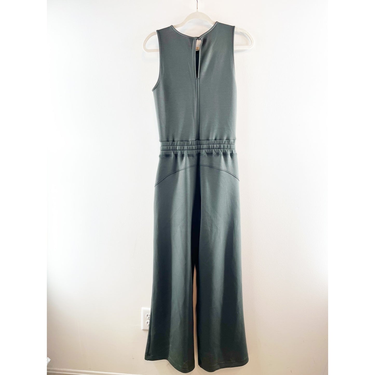 SPANX Airessentials Sleeveless Stretch Wide Leg  Jumpsuit Hazy Blue Grey XS