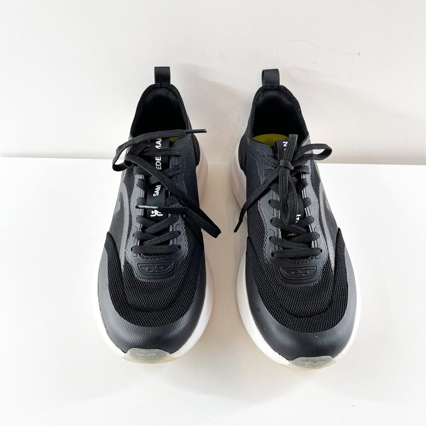 Sam Edelman Mesh Sarita Sneakers Shoes Black White 7.5