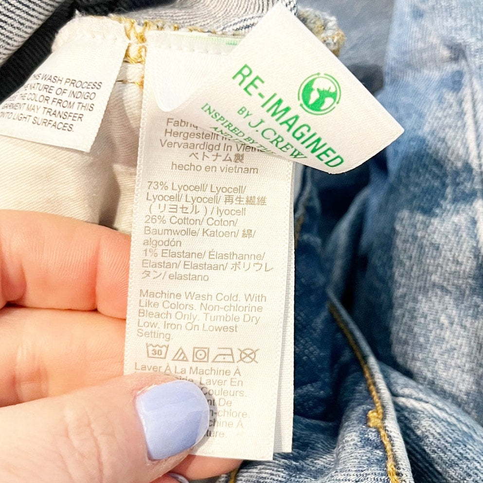 J. Crew High Rise Wide Leg Trouser Jeans Blue 30 / 10