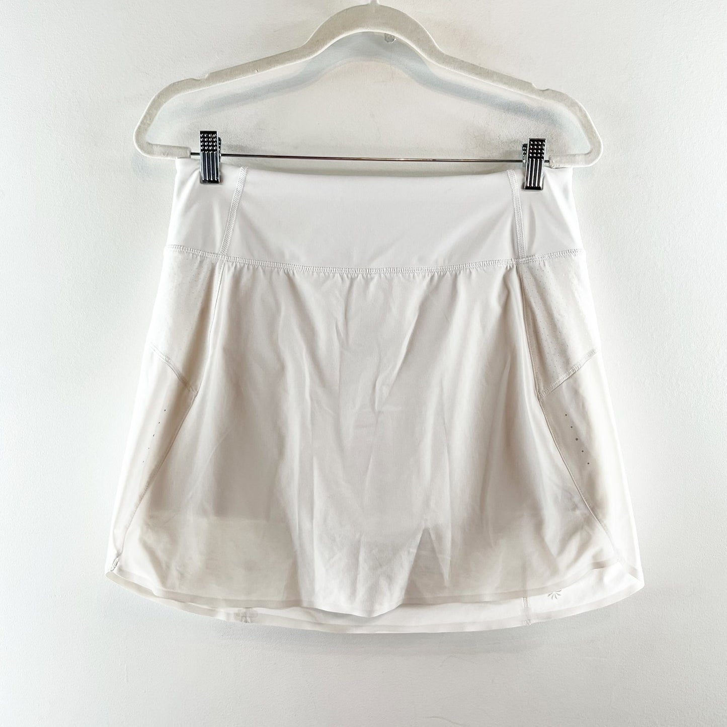 Athleta Run With It 16" Mini Tennis Skirt Skort White Medium