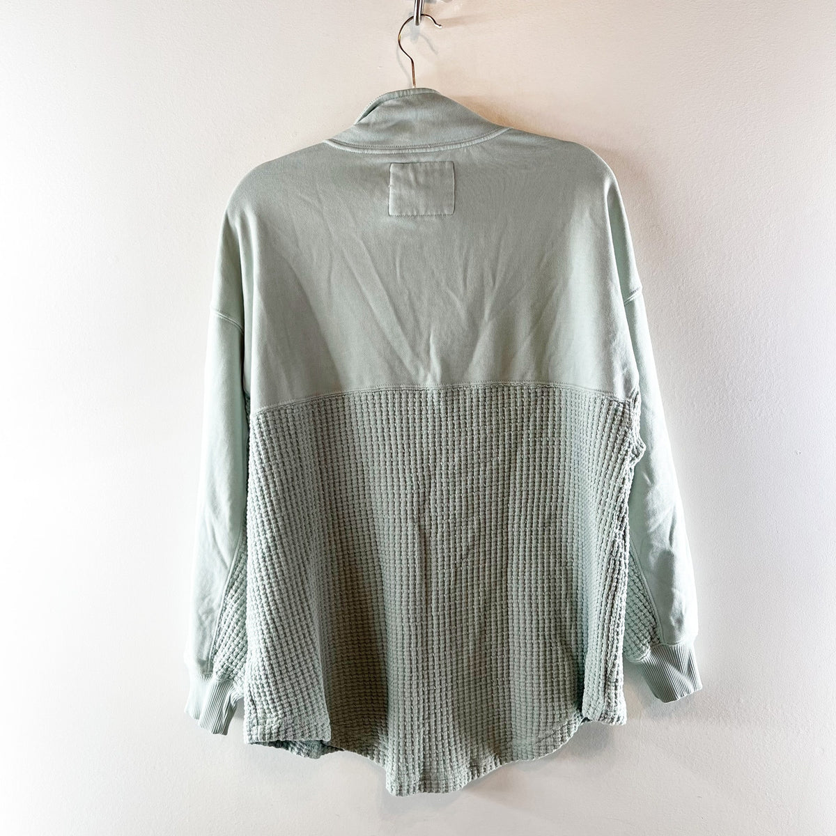 American Eagle Outfitters Oversized Half-Zip Sweatshirt Olive Moss Green XS / S