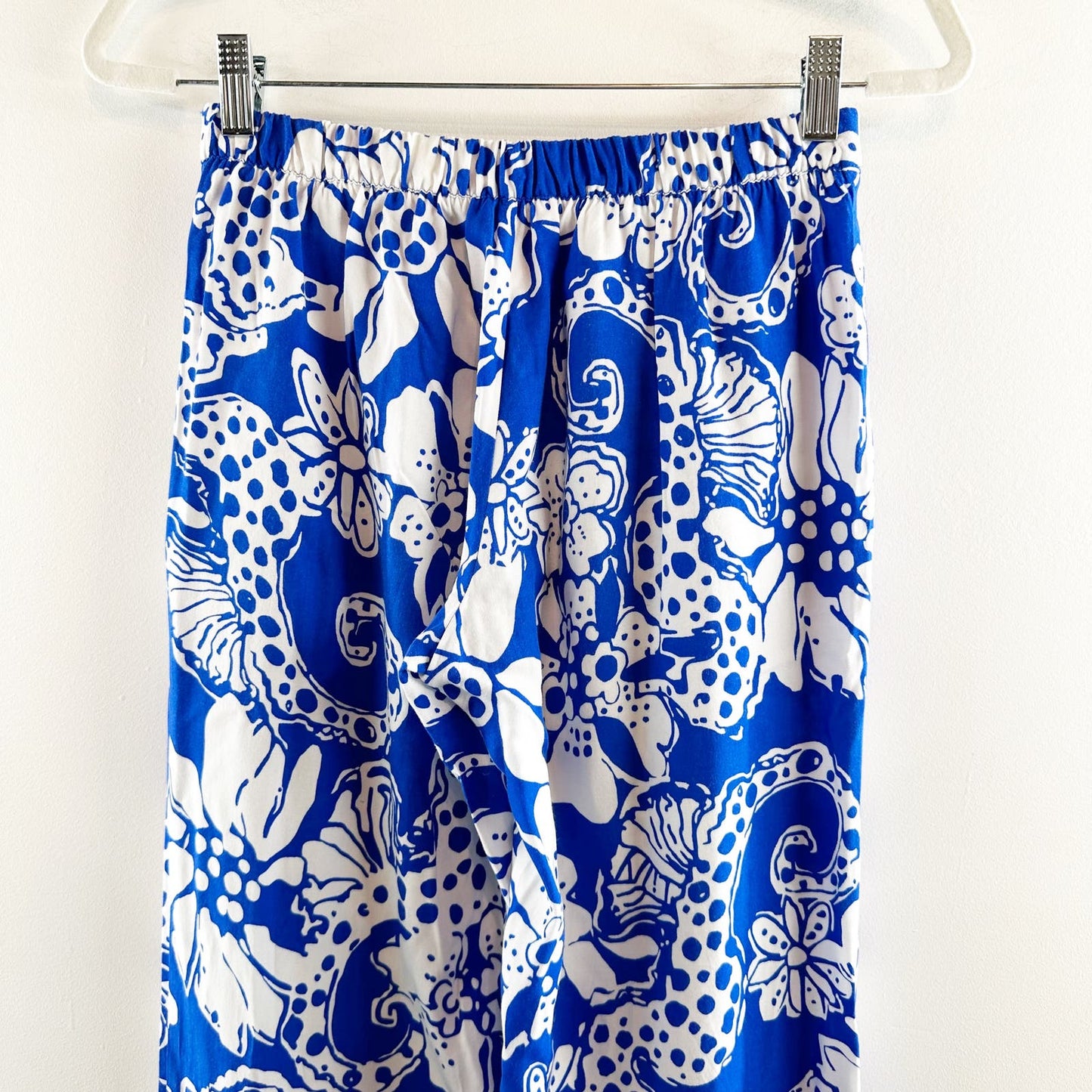 Lilly Pulitzer Cambridge Palazzo Printed Wide Leg Pants Blue XS