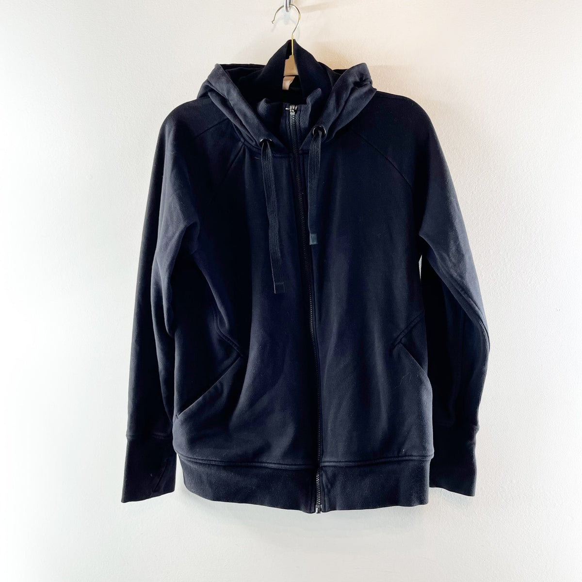 Athleta Triumph Long Sleeve Thumbhole Full-Zip Sweatshirt Hoodie Jacket Black 1X