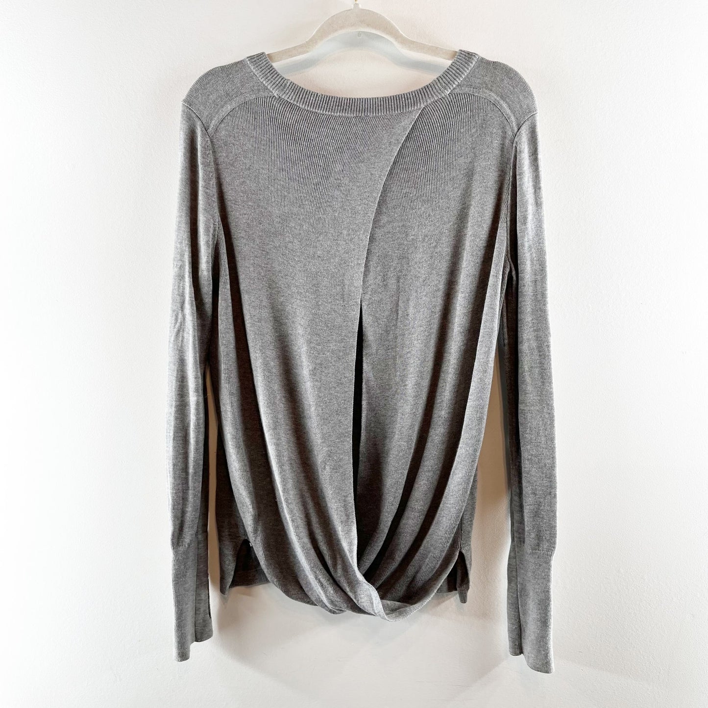 Lululemon Bring It Backbend Long Sleeve Sweater Heathered Medium Grey 8