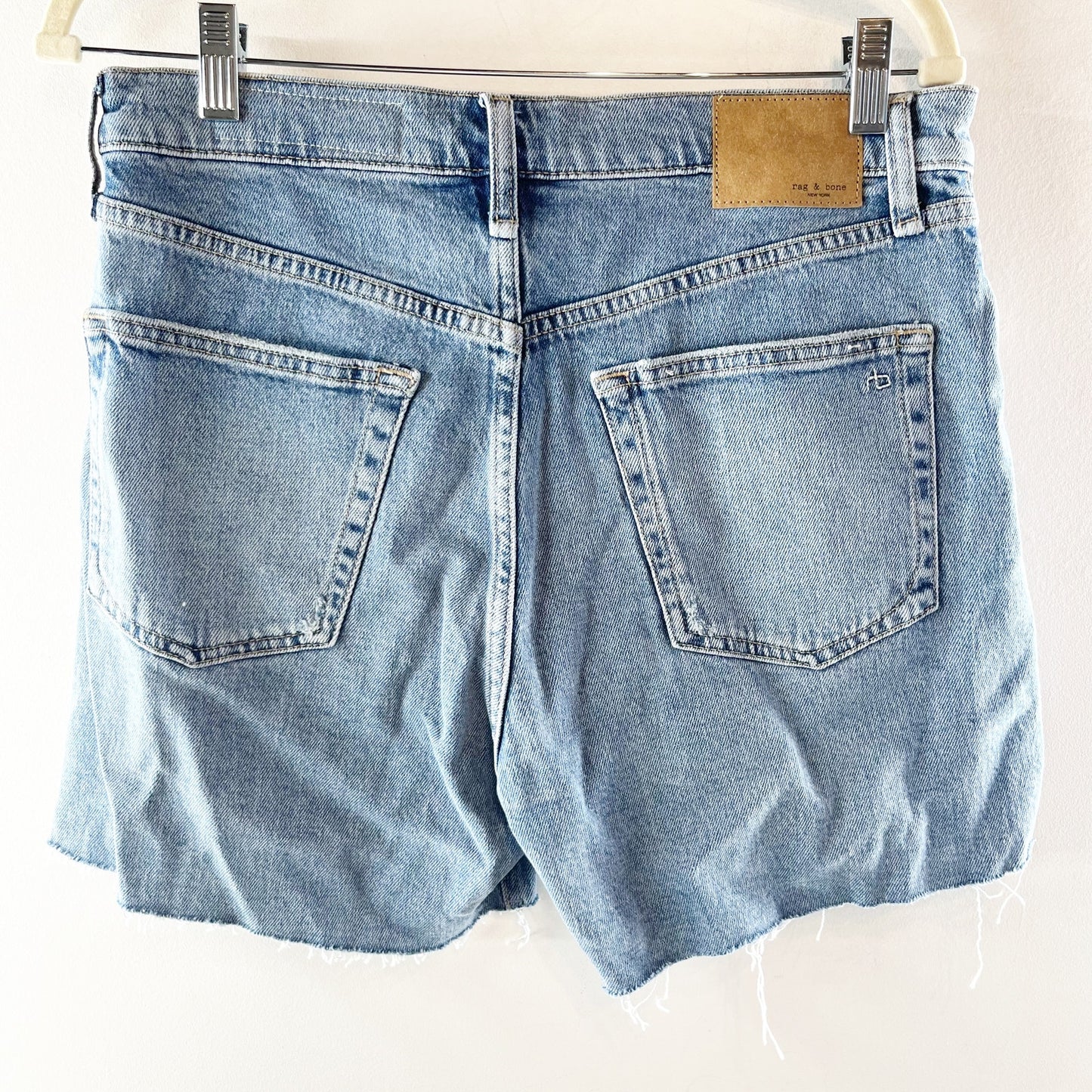 Rag & Bone High Rise Vintage Denim Cut Off Jean Shorts Peekskill Blue 28 / 6