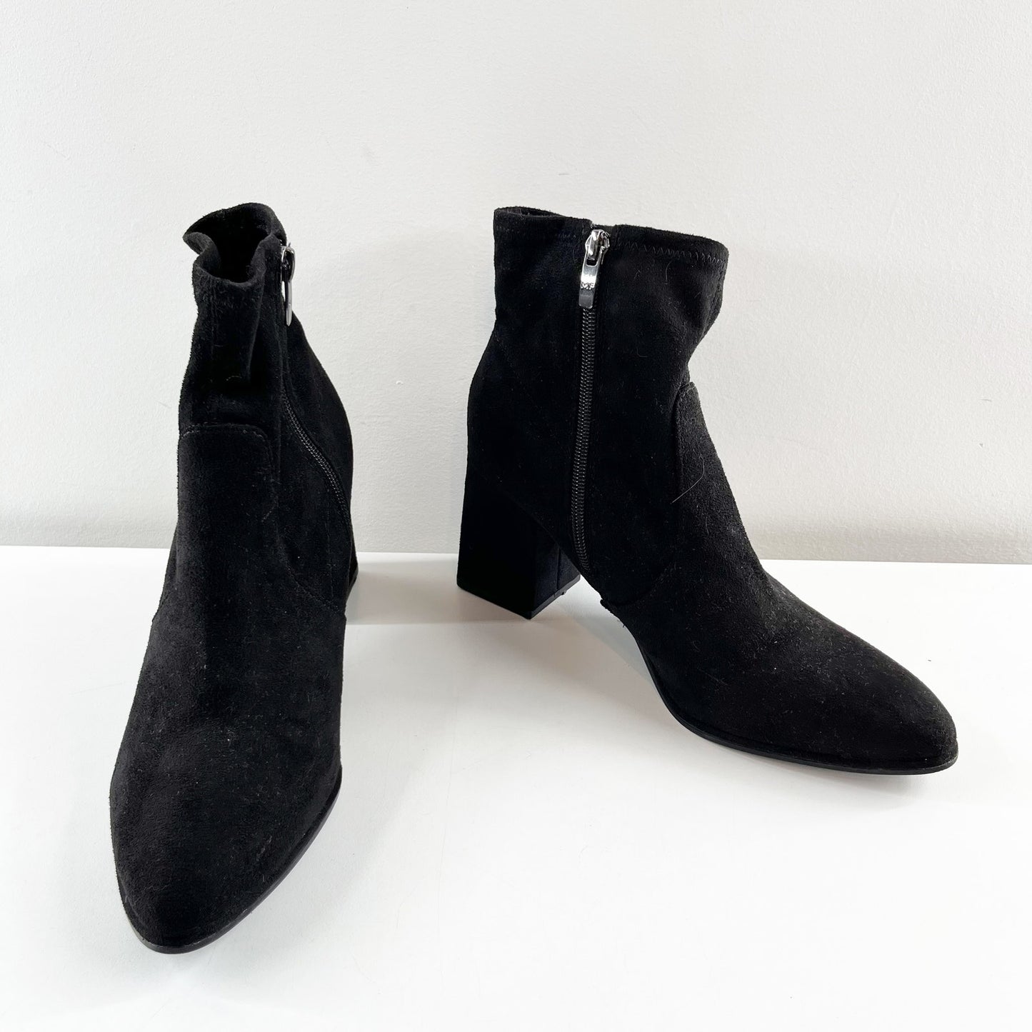 Marc Fisher Balsan Suede Block Heel Ankle Boots Booties 8.5