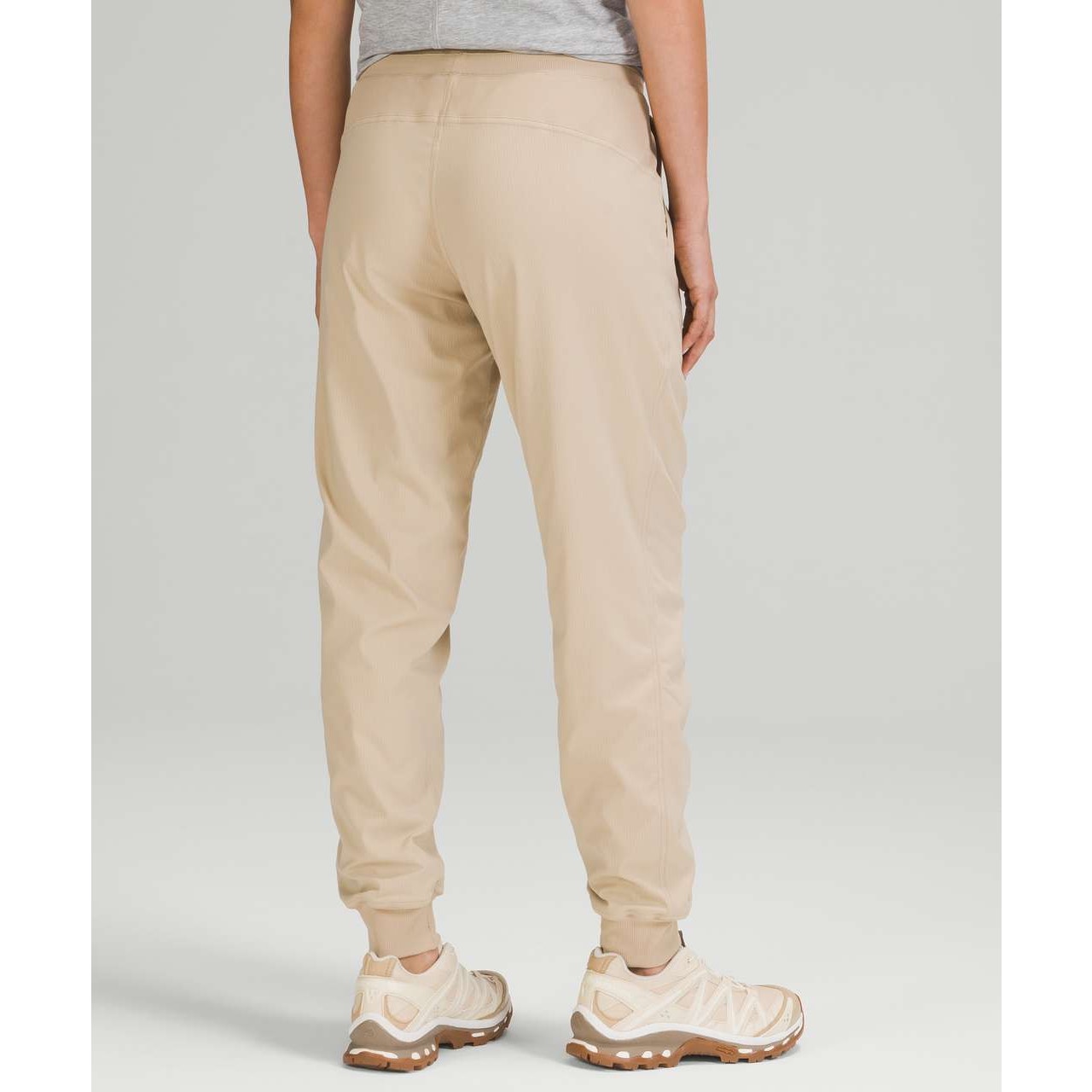 Lululemon Athletica Dance Studio Drawstring Jogger Pants Lined Trench Tan 4