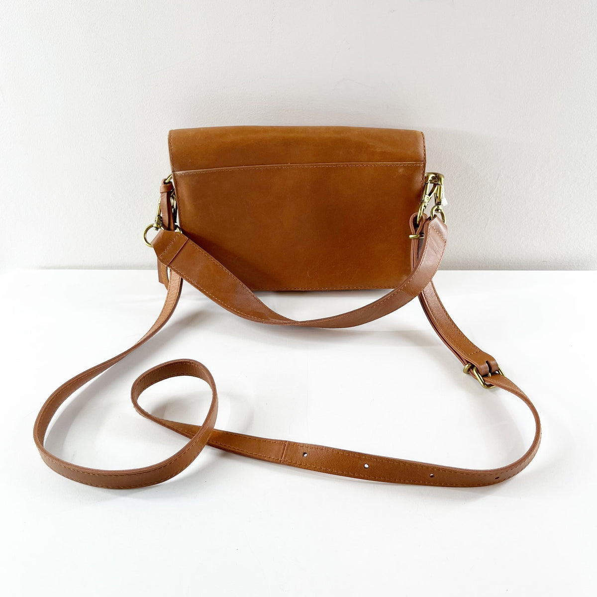Madewell The Convertible Flap Leather Crossbody Bag Brown