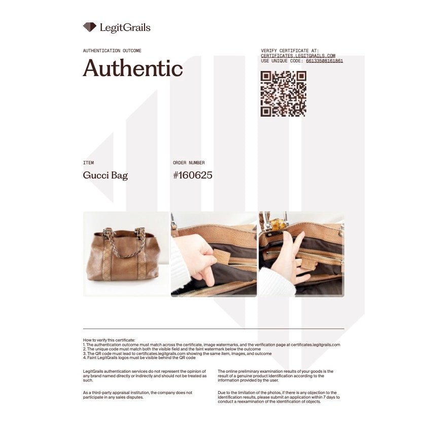 Gucci GG Vintage Signature Leather Bamboo Bar Woven Handles Tote Bag Purse Brown