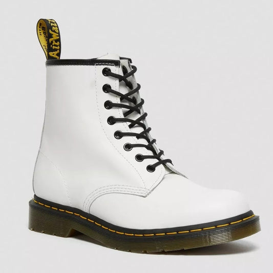 Dr. Martens 1460 Smooth Leather Lace Up Round Toe Ankle Combat Boots White 9