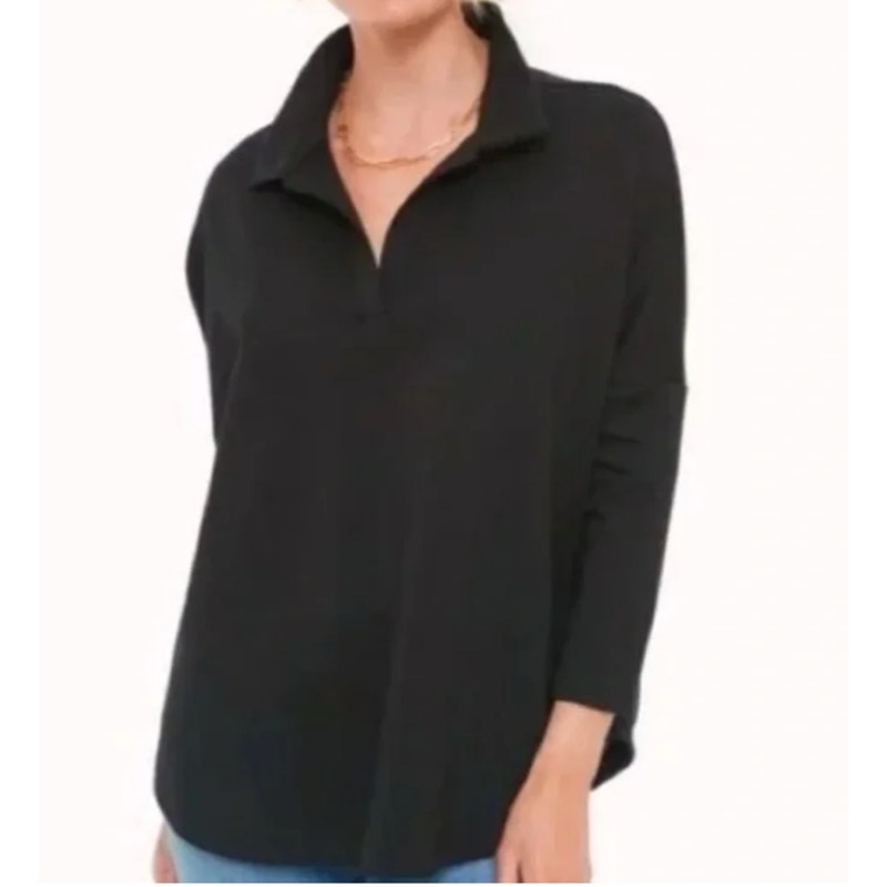 Pomander Place Tuckernuck Long Sleeve Polo Shirt Black XL