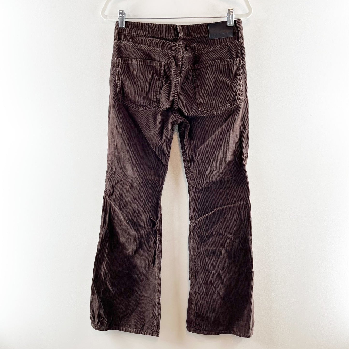 Citizens of Humanity Isola Corduroy Flare Pants Washed Bronze Chocolate Brown 28
