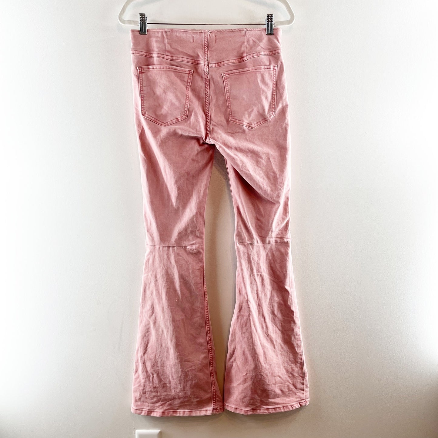 Free People Penny Pull On Stretch Flare Bellbottom Pants Rose Pink 29 / 8