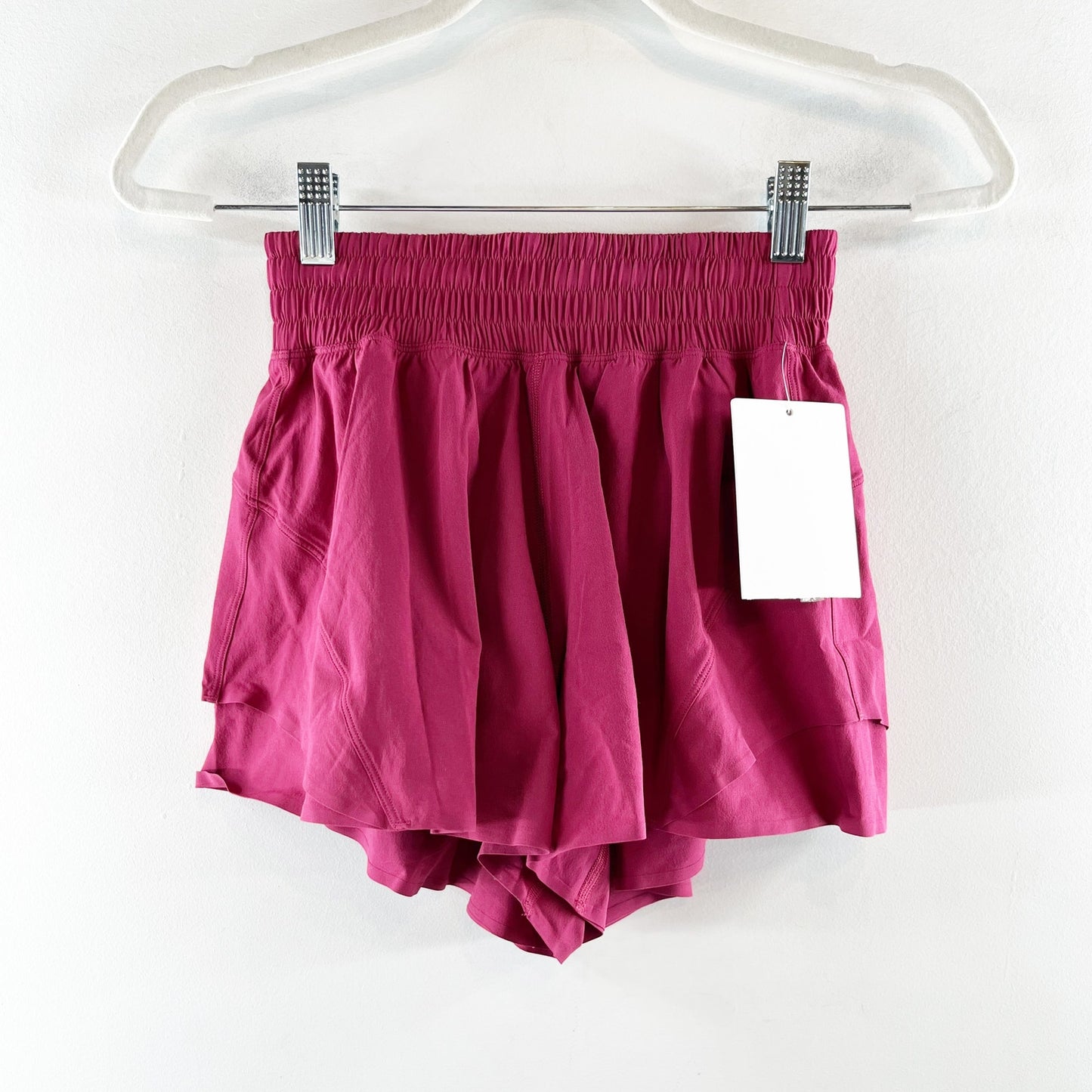 Lululemon Shake it Out High Rise Running Shorts 2.5" Magenta Smoke Maroon XXS