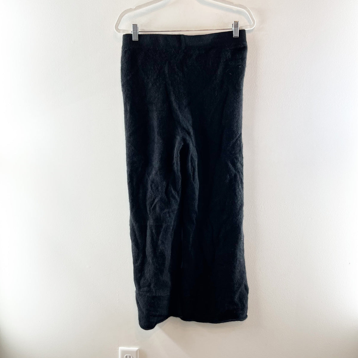 The Cashmere Project Pull on 100% Cashmere Flare Pants Black Large