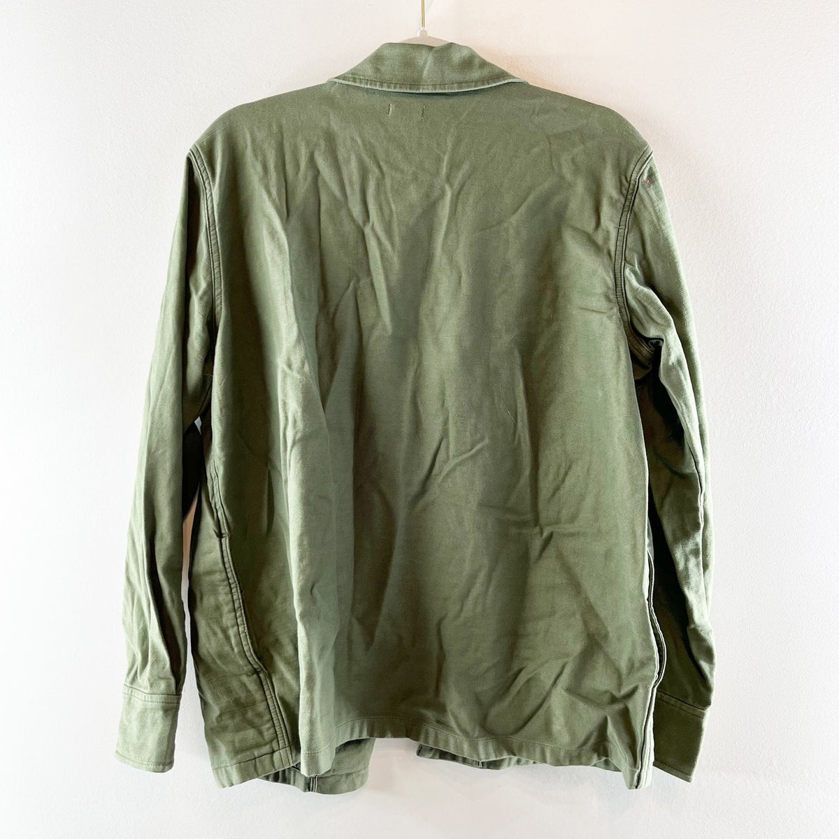 NEED SIZE Faherty Cotton Blend Long Sleeve Button-Up Utility Shirt Jacket Green