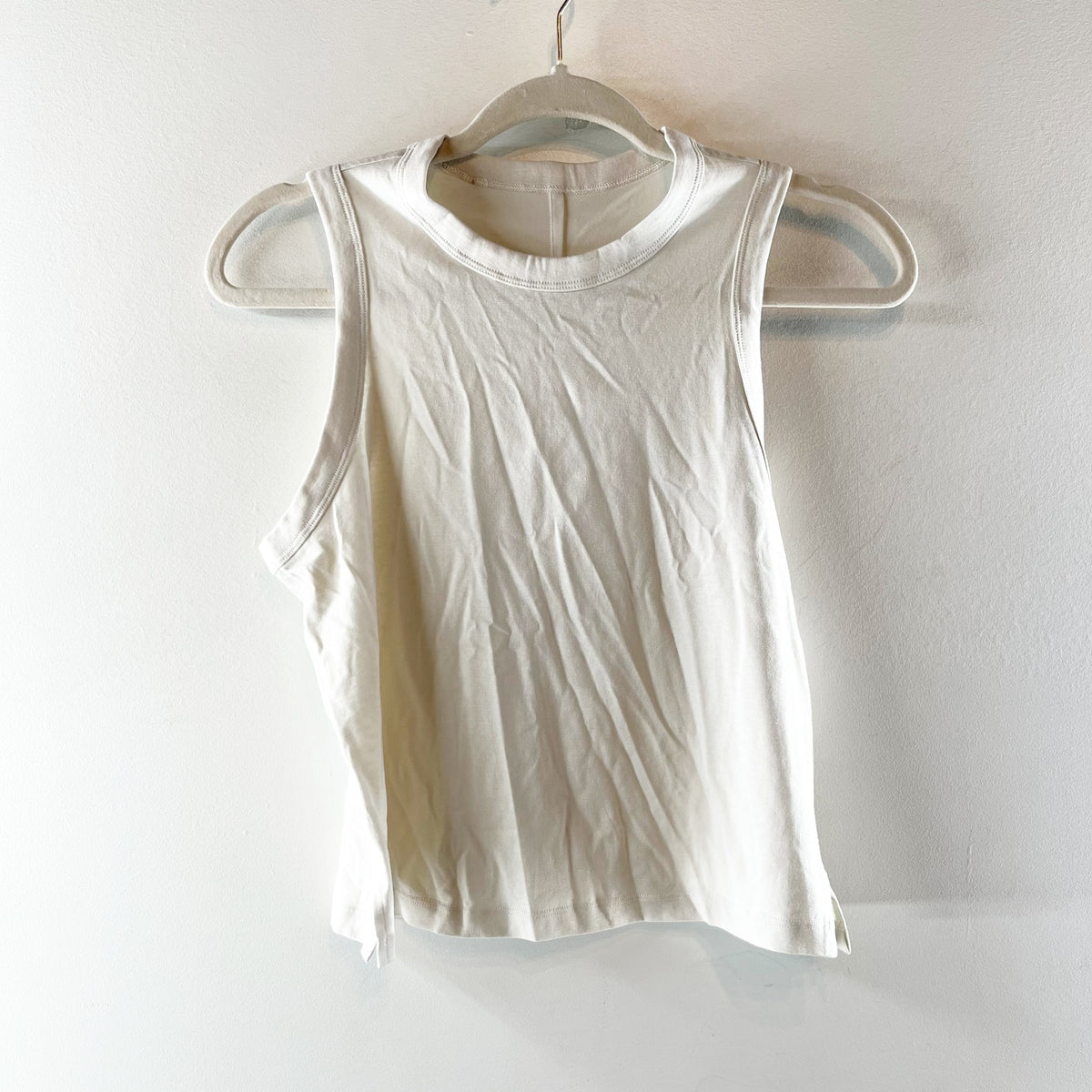 Lululemon Crewneck Cotton Muscle Tank Top White 6