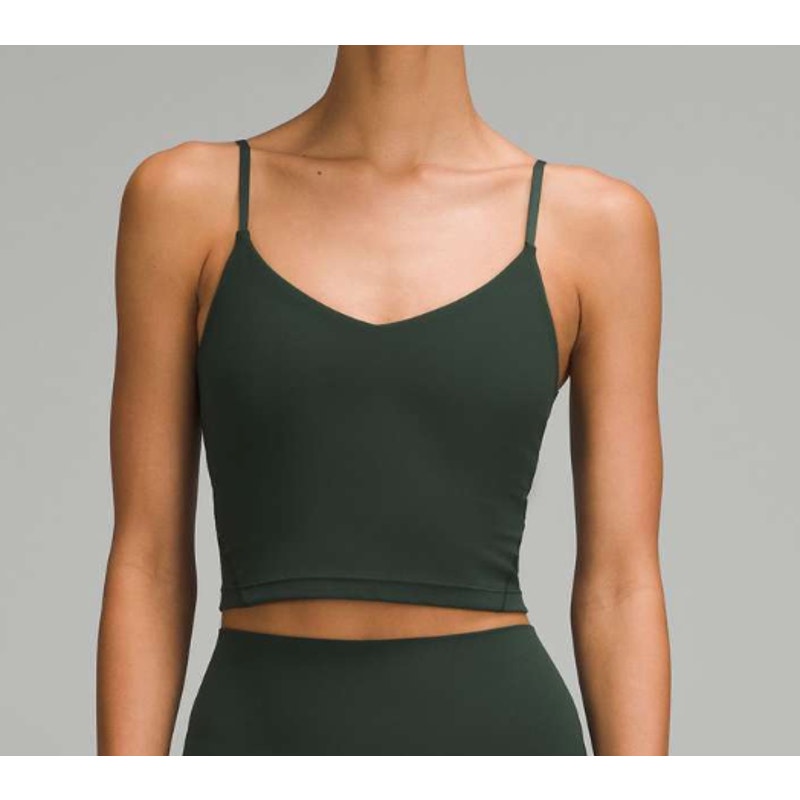 Lululemon Align Cropped Cami Tank Top Light Support, A/B Cup Legacy Green 2