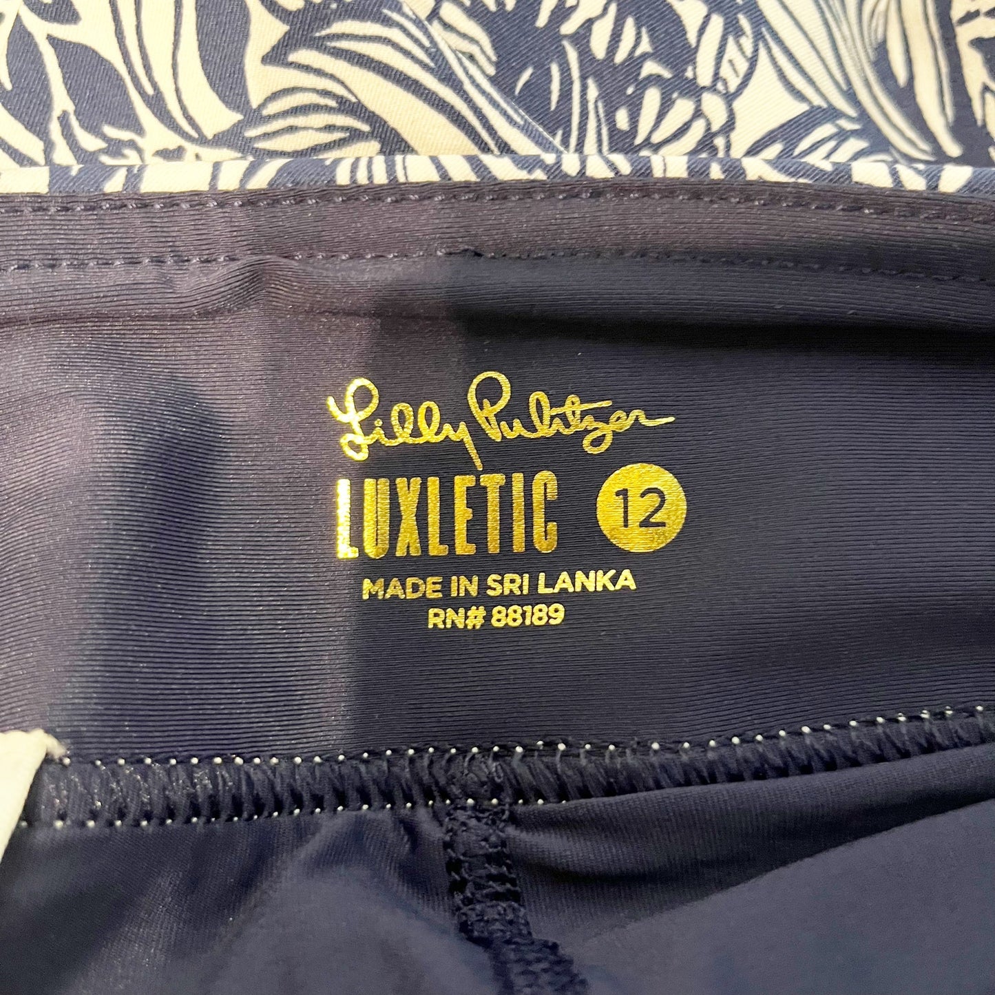 Lilly Pulitzer Luxletic Monica Printed Mini Tennis Skirt Skort Blue 12