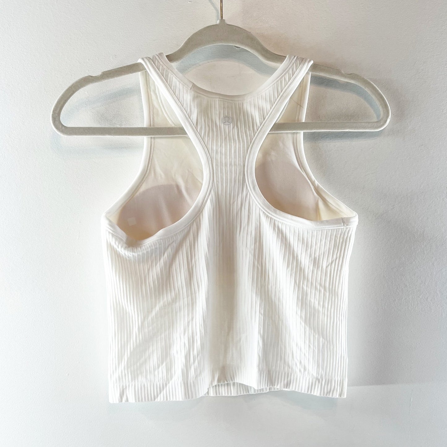 Lululemon Ebb To Street Racerback Crop Tank Top White 6