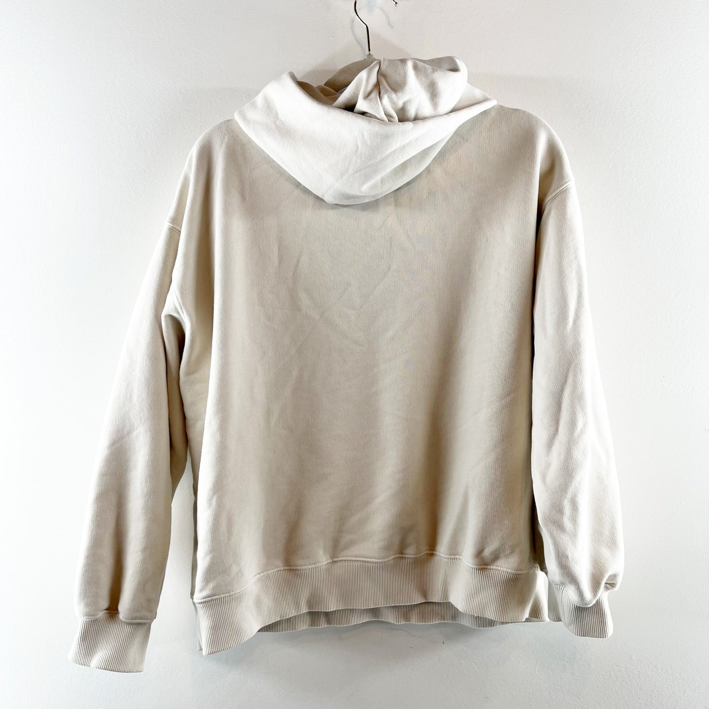 Madewell MWL Midweight Hoodie Pullover Sweatshirt Cream Tan Medium