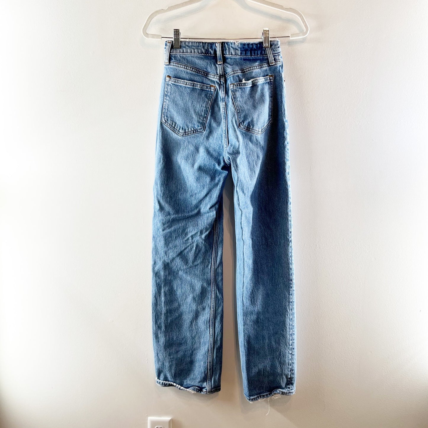 Abercrombie The 90s Relaxed Jeans Curve Love Straight Leg Blue 25