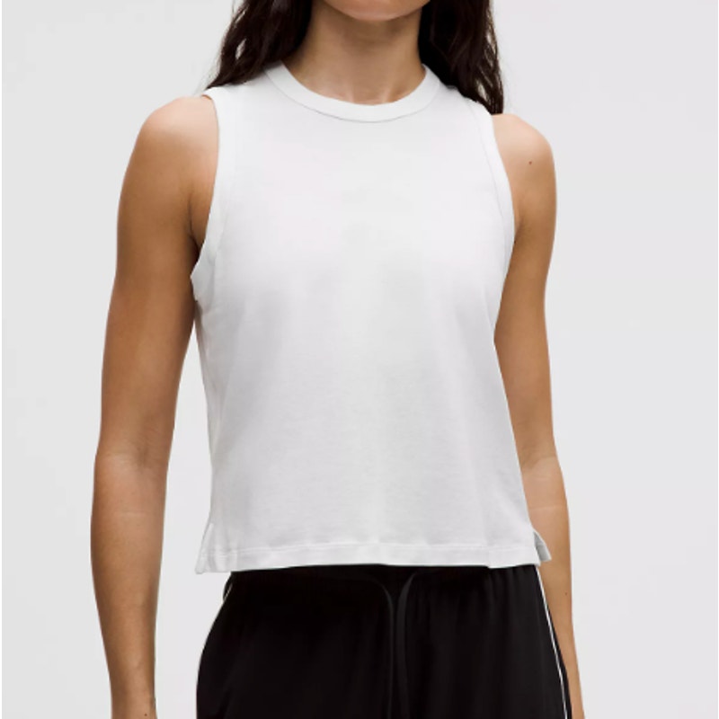 Lululemon Crewneck Cotton Muscle Tank Top White 6