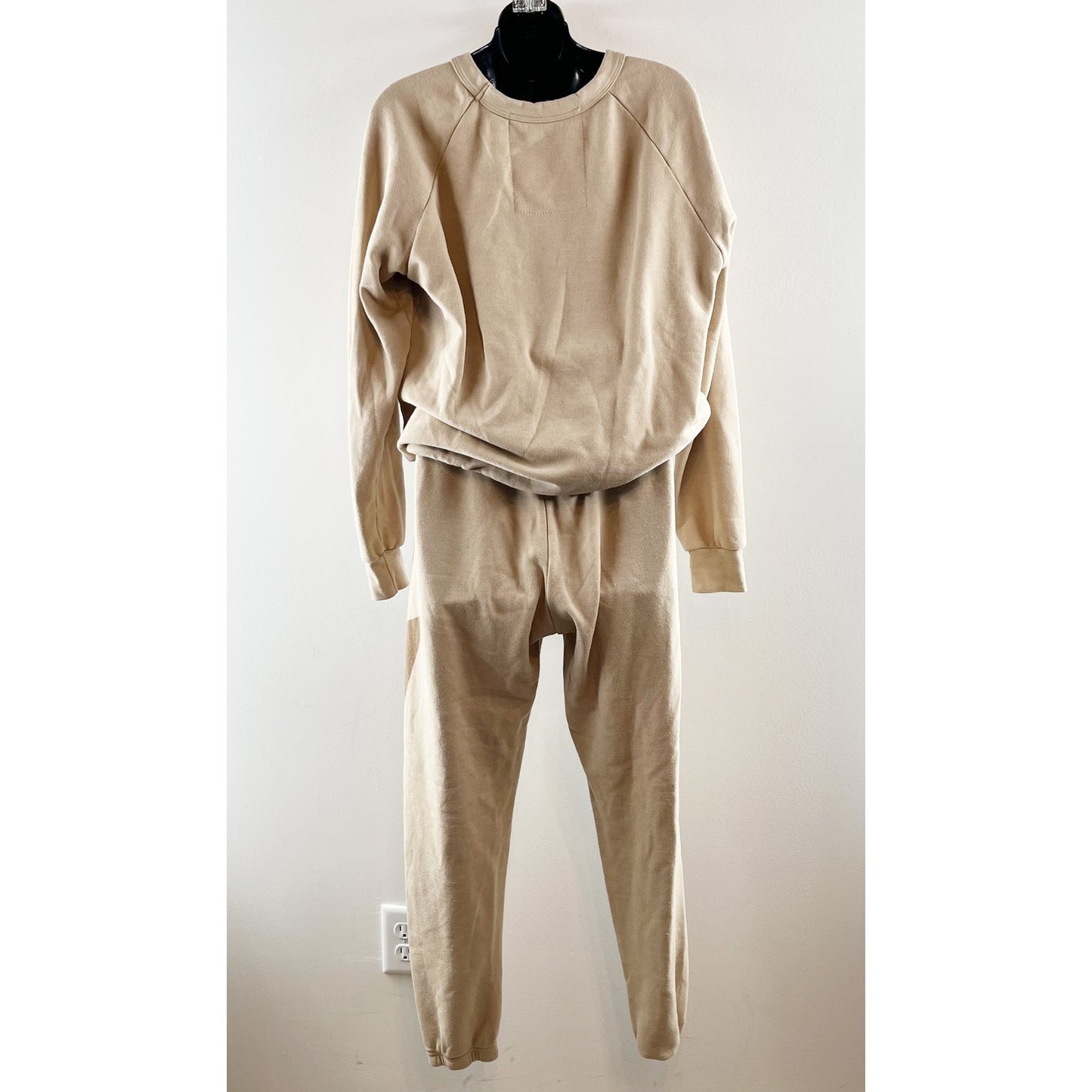 Aviator Nation Lightning Bolt Crewneck Sweatshirt Sweatpants Matching Set Sand S