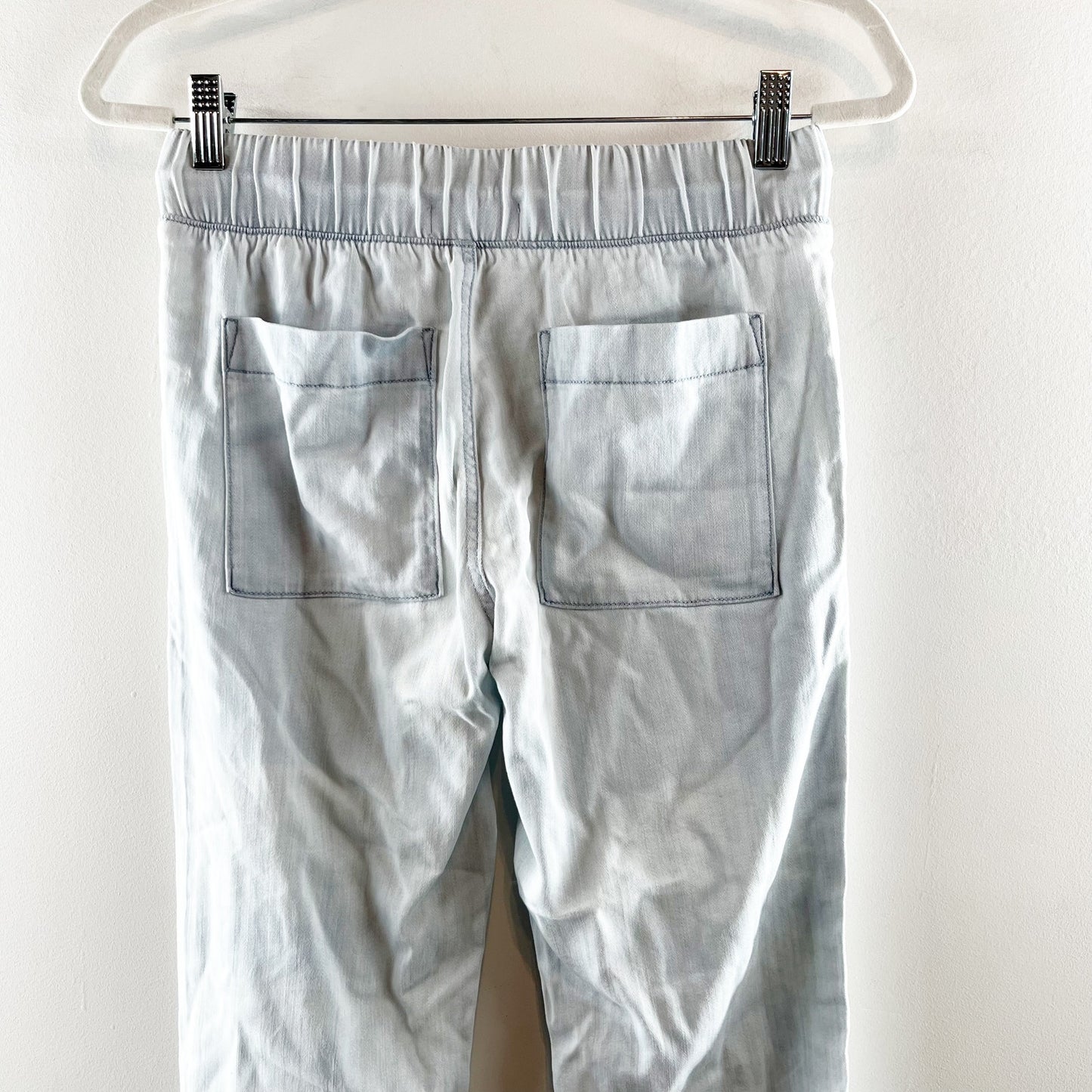 Cloth & Stone High Rise Lightweight Chambray Jogger Pants Blue XS