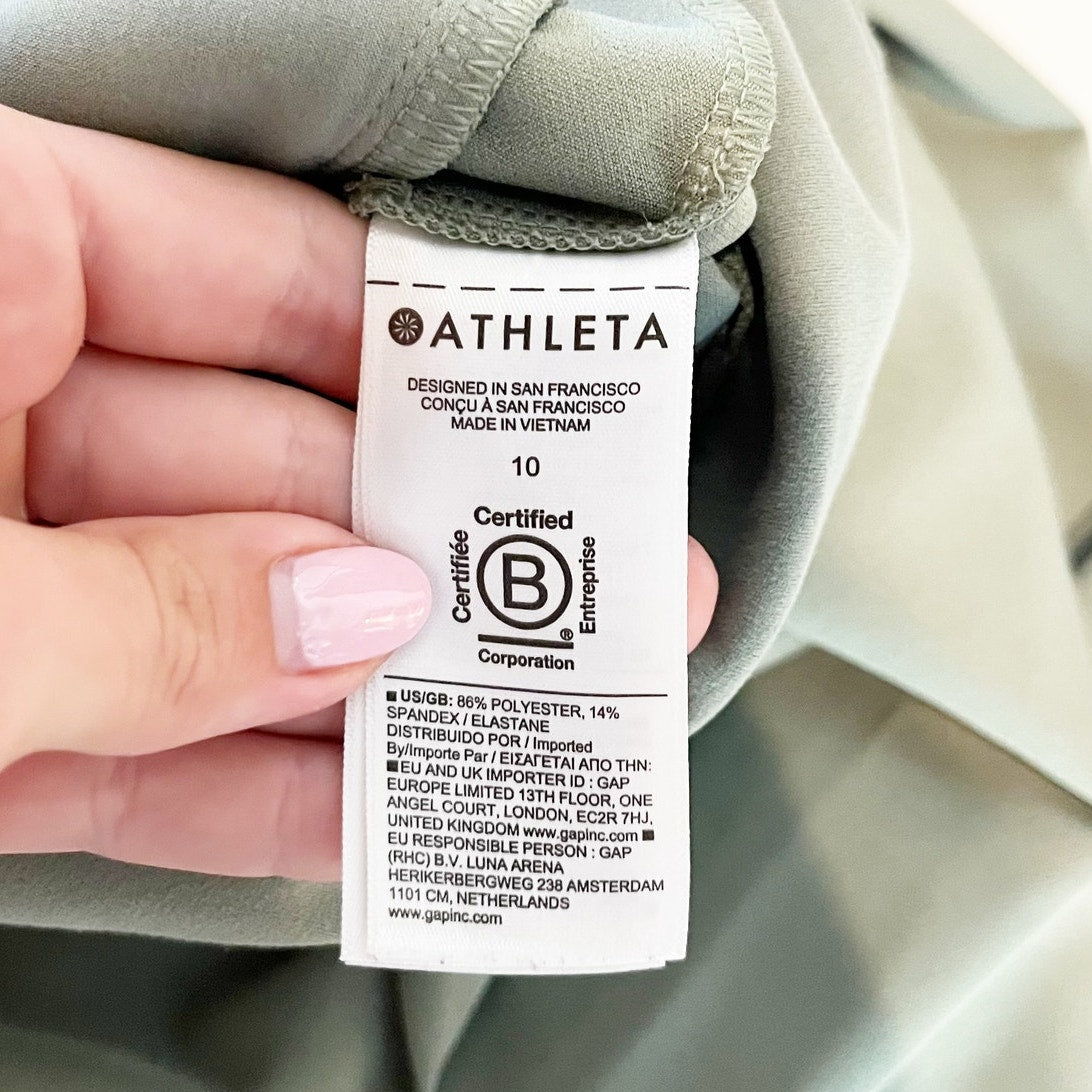 Athleta Endless High Rise Tapered Ankle Pants Cacti Green 10
