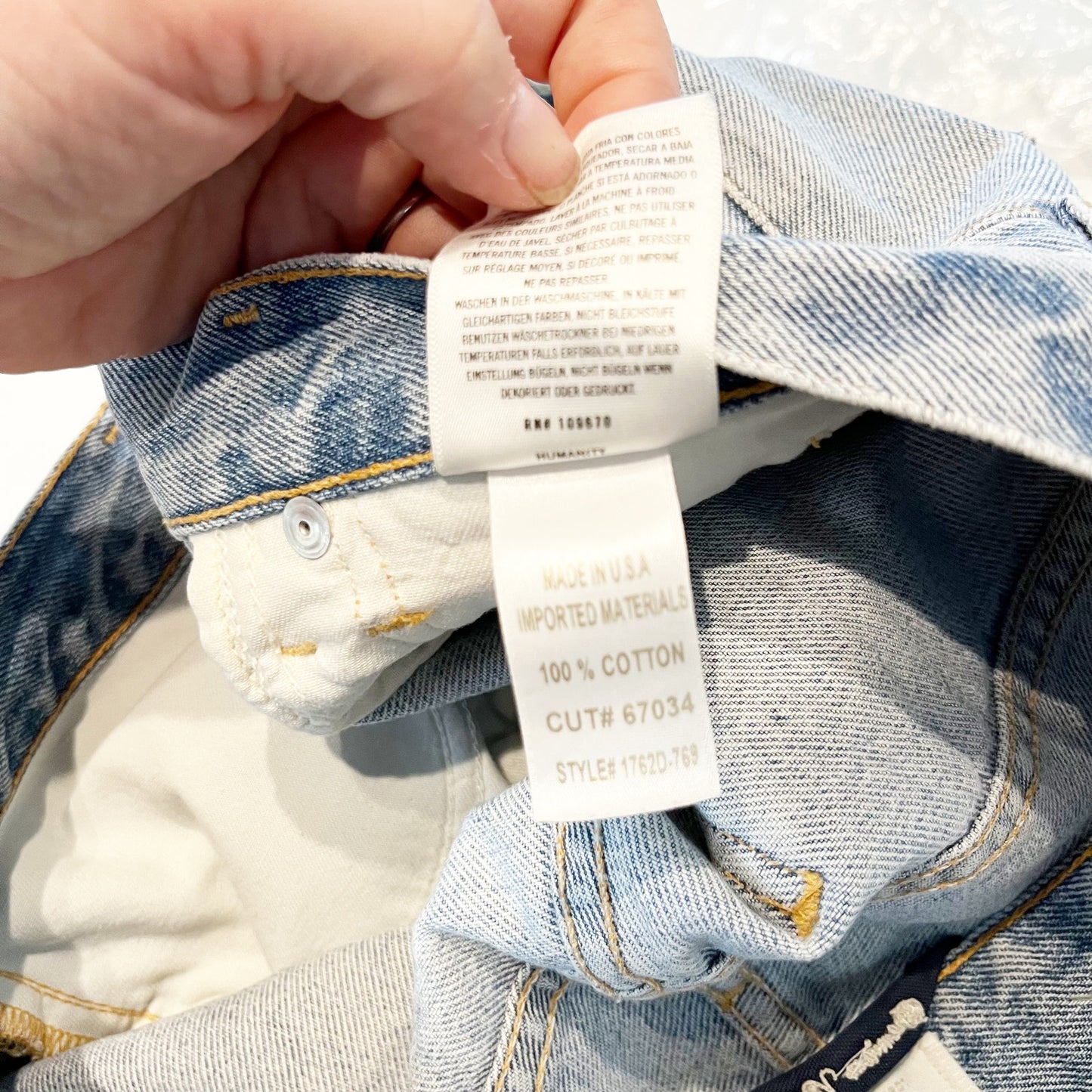 Citizens of Humanity Charlotte Crop Straight Leg Button Fly Mid Rise Jeans Blue