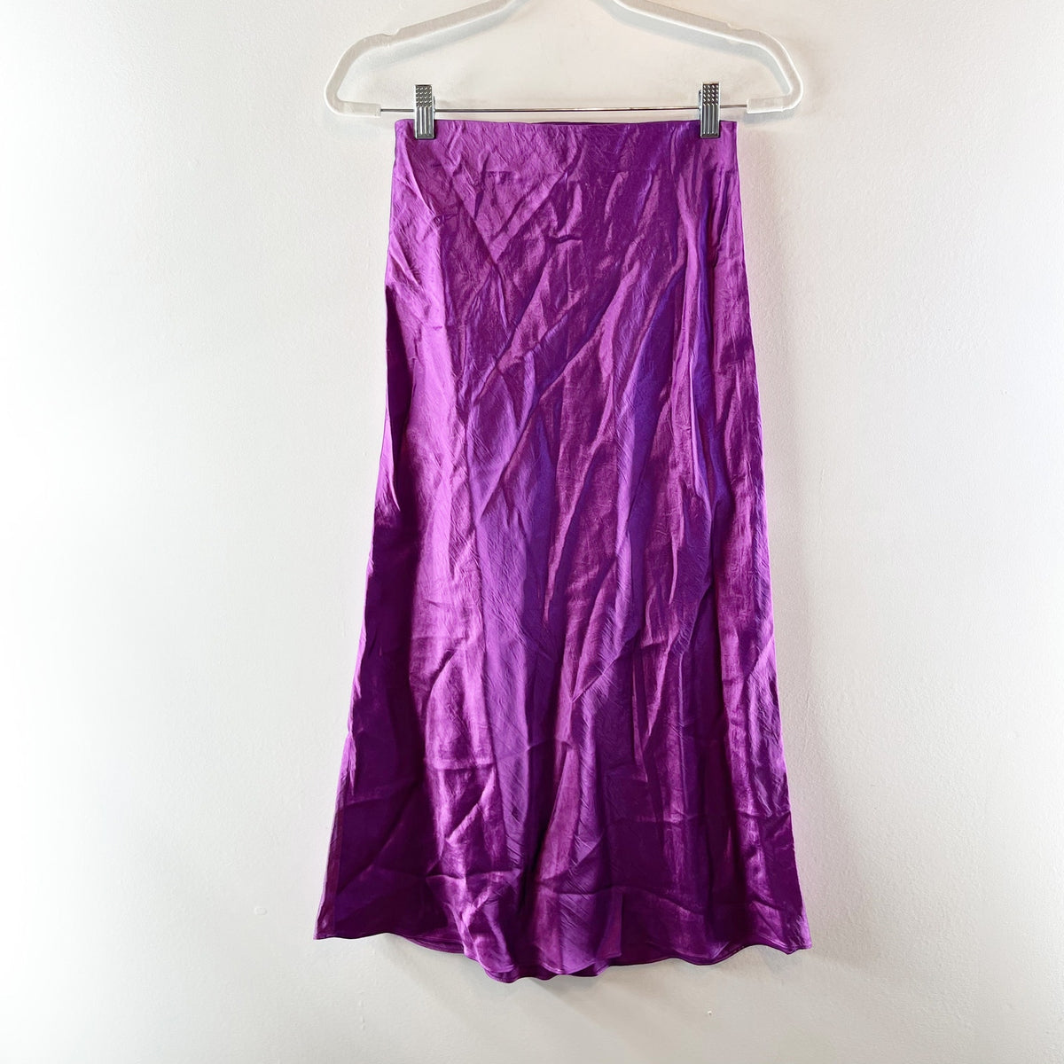 Babaton Aritzia Satin Midi Slip Skirt Royal Purple 6