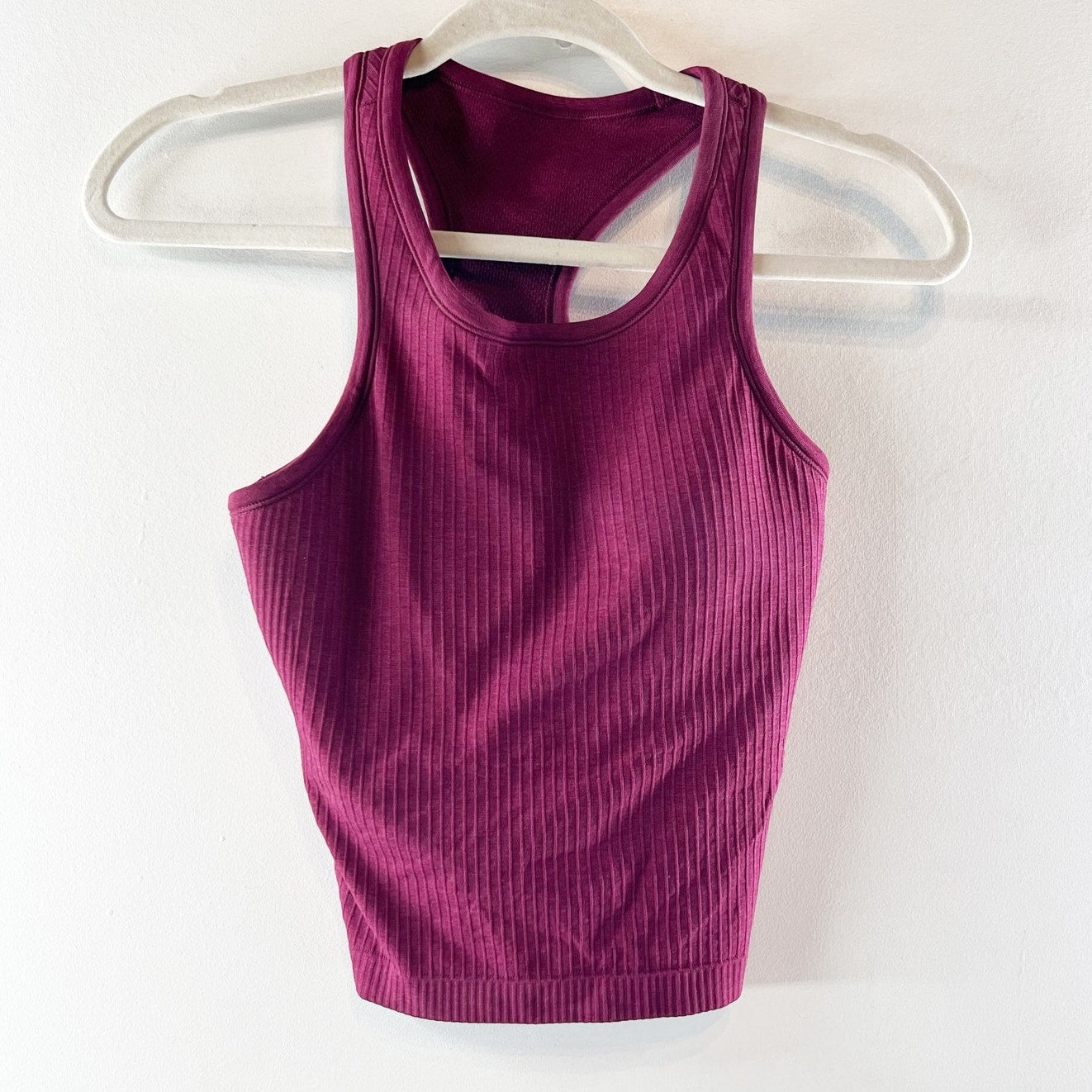 Lululemon Ebb to Street Cropped Racerback Tank Top Deep Luxe Purple 6