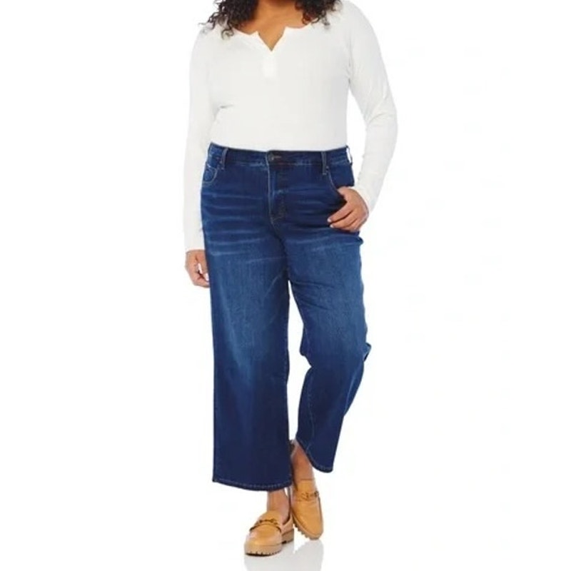 Kut From The Kloth Fab Ab Charlotte Culotte Cropped Jeans Blue 6