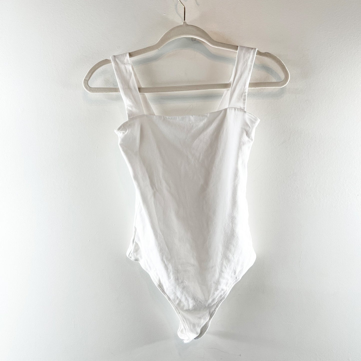 Abercrombie Square Neck Tank Top Bodysuit White Small